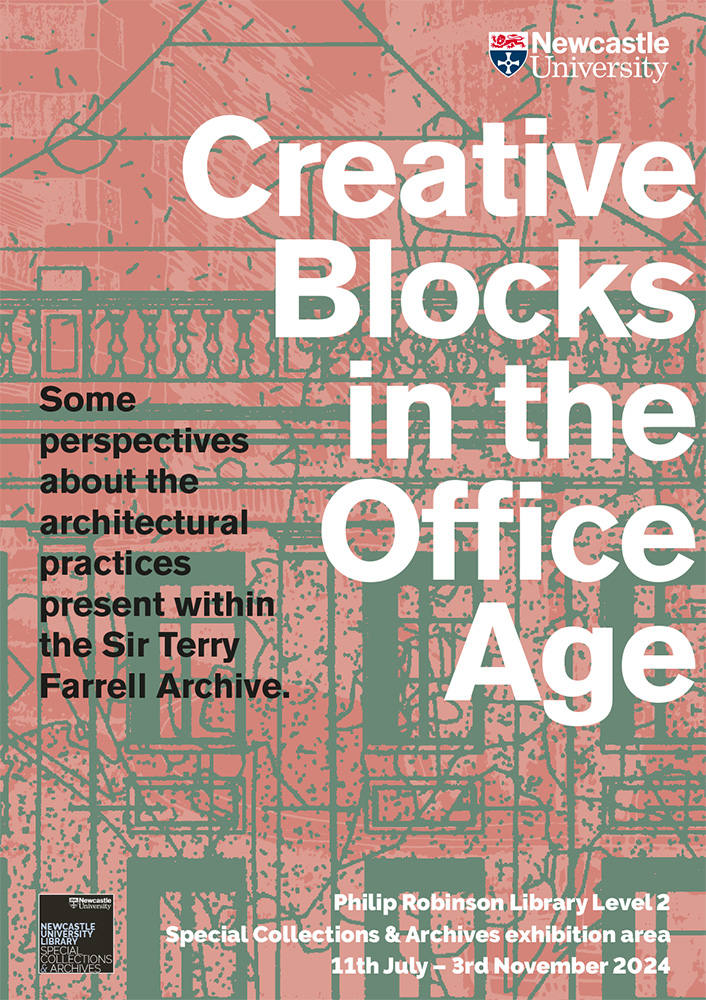 Poster for the Creative Blocks in the Office Age exhibition
